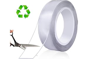 MEMX Nano Double Sided Tape Heavy Duty, 16.4FT Multipurpose Strong Mounting Tape, Reusable Removable Washable Traceless Gel Grip Adhesive for Carpet, Poster Sticky Wall, Home, Office Decor.