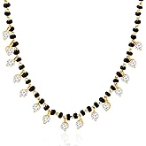 Aheli Crystal & Beads Studded Mangalsutra Stylish Fashion Jewellery for Women