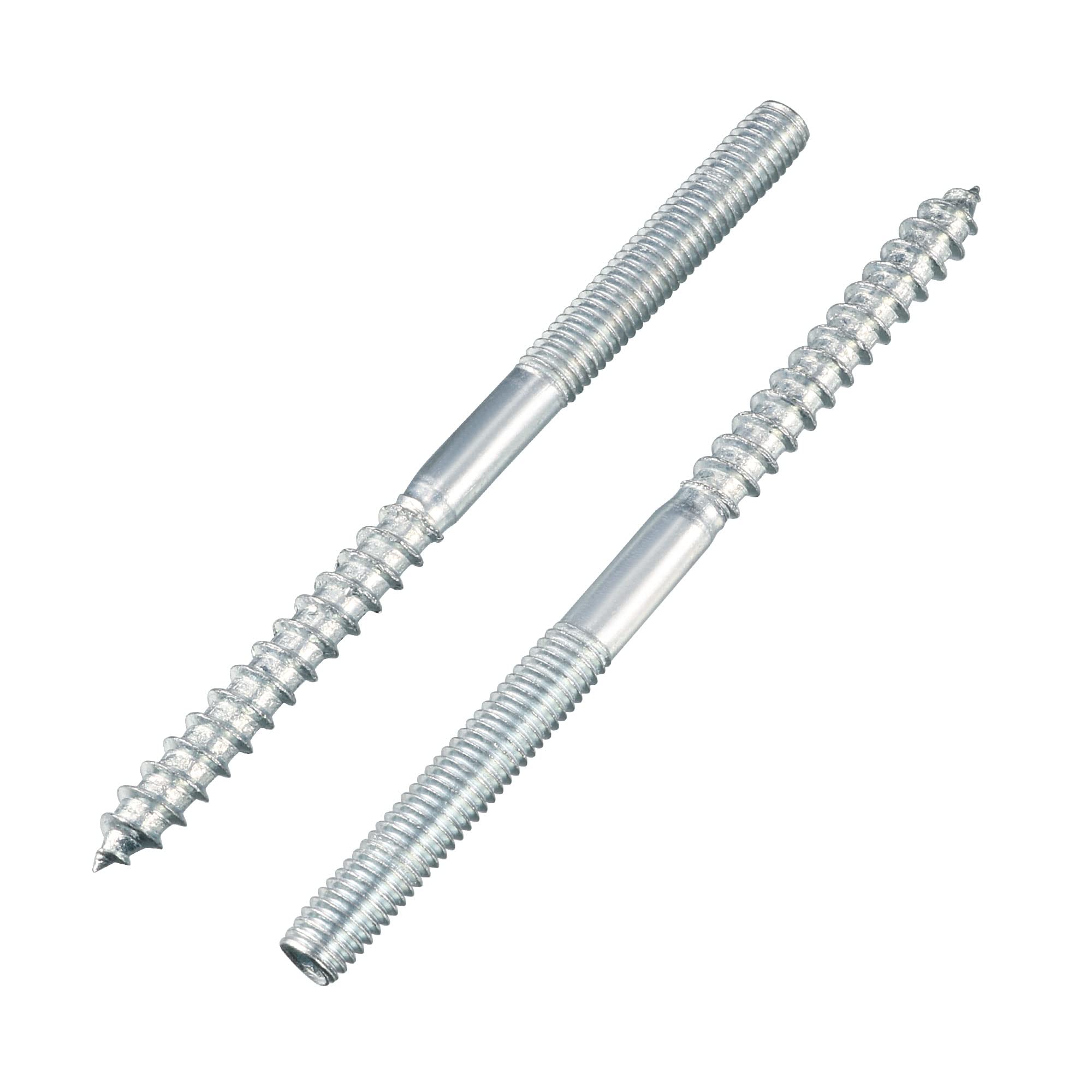 sourcing map M6x35mm Hanger Bolts Double Head Dowel Screw for Wood Furniture 20pcs