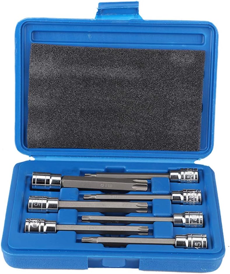 Torx Star Bit Socket Set, 7Pcs 3/8inch Drive Extra Long Torx Star Bit Socket Set, Popular - Image 4