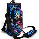 ToLuLu 25/32/40oz Water Bottle Carrier Bag Pocket,Insulated Neoprene Adjustable Shoulder Strap Water Bottle Pouch Case, Crossbody Water Bottle Holder Sling Sleeve for Men Women Adults