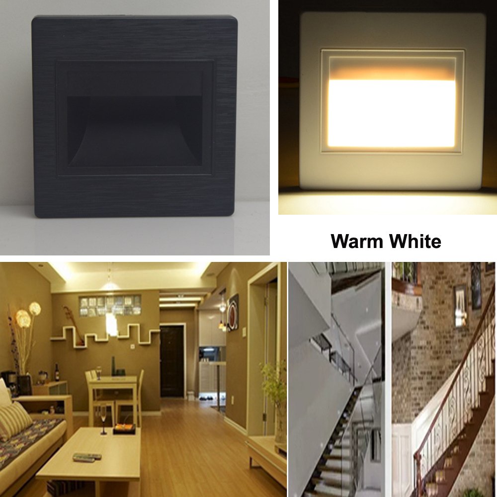 Home & Garden 1.5W LED Wall Hall Recessed Stair Step Yard Lighting