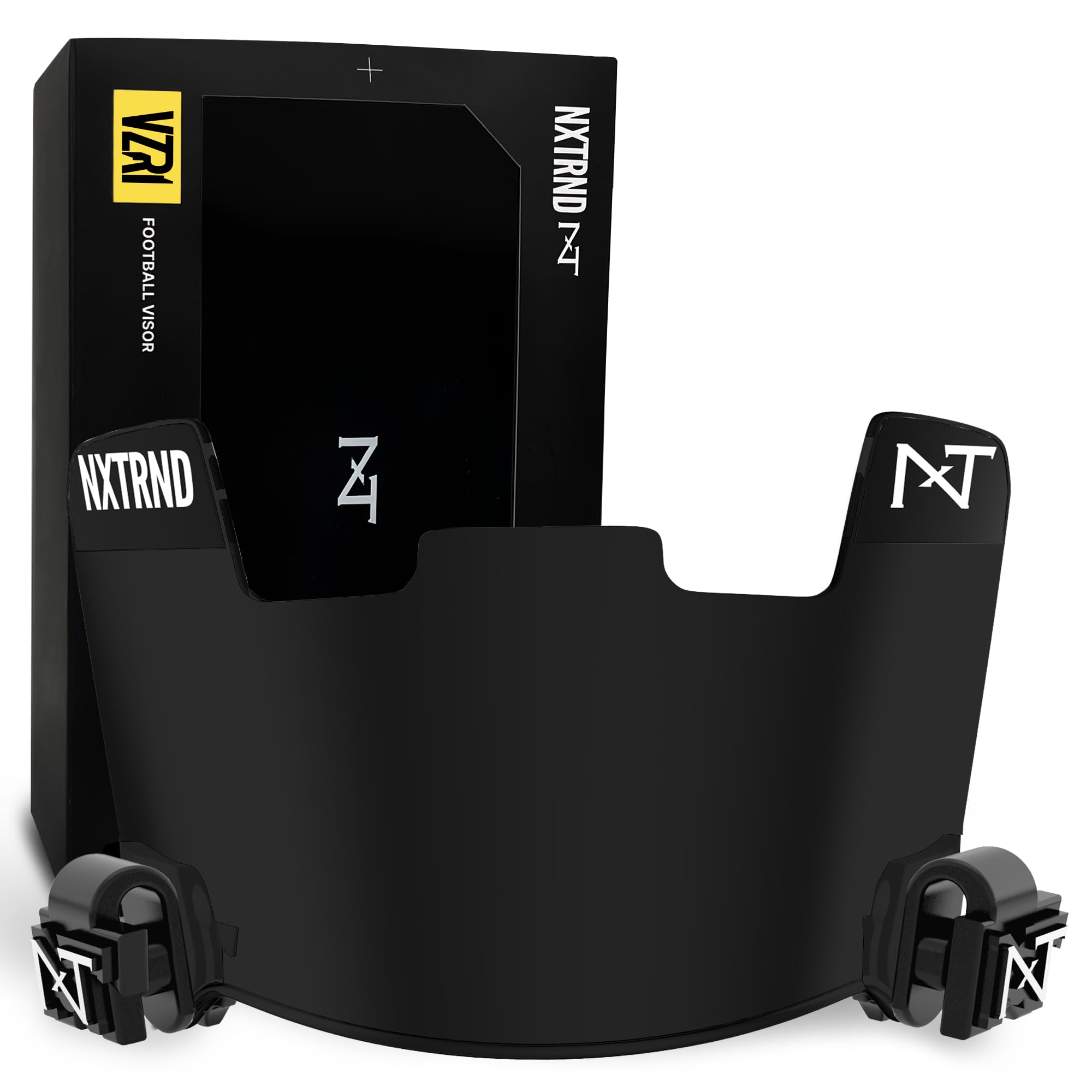 Photo 1 of Nxtrnd VZR1 Football Visor, Flat Lens Technology, Fits Adult & Youth Football Helmets (Black)