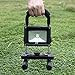 LTE LED Rechargeable Work Light, LTE Portable Outdoor Flood Light With Adapter and Car Charger,Outdoor Camping Security Lights 6000K Waterproof IP65 Daylight White (10W-Black)