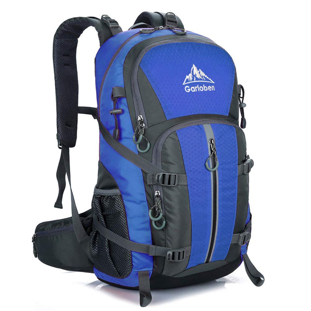 Mornyray Hiking Backpack 40L, Waterproof Mountain Backpack for Women Men, Travel Trekking Camping Walking with Rain Cover, mens womens unisex_adult, blue, M