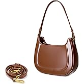 MoreFarther Genuine Leather Crossbody Purse for Women, Adjustable Lightweight Shoulder Bag, Everyday Commuter Travel Handbag