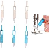 UAIAGM 6 Pcs Sewing Machine Needle Threader Tool Automatic Needle Threading Tool for Seniors Needle Inserter Holder Front to Back Threaders for Essential Sewing Accessories and Supplies