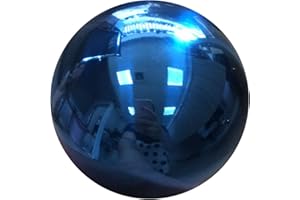 JforSJizT 12inch Diameter Blue Gazing Ball,Blue Stainless Steel Polished Reflective Smooth Garden Sphere Globe Mirror,Colorful and Shiny Addition to Any Garden or Home