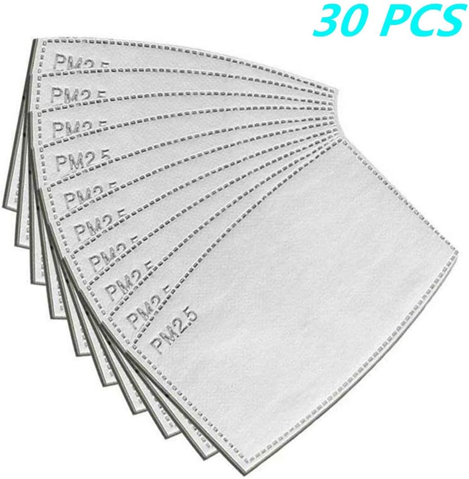 Adult PM2.5 Activated Carbon Filter Replaceable Anti Haze Filter Paper for Mask 30pcs/pack