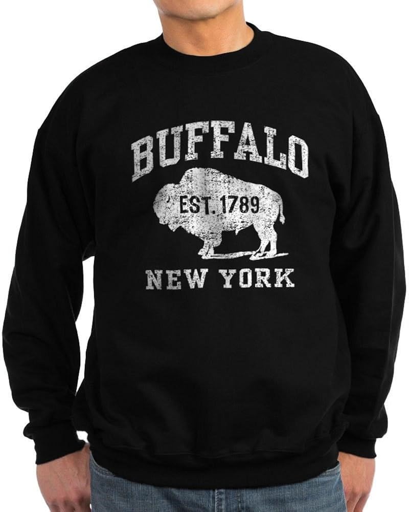 CafePress Buffalo New York Sweatshirt (dark) Sweatshirt : Amazon.co.uk: Clothing