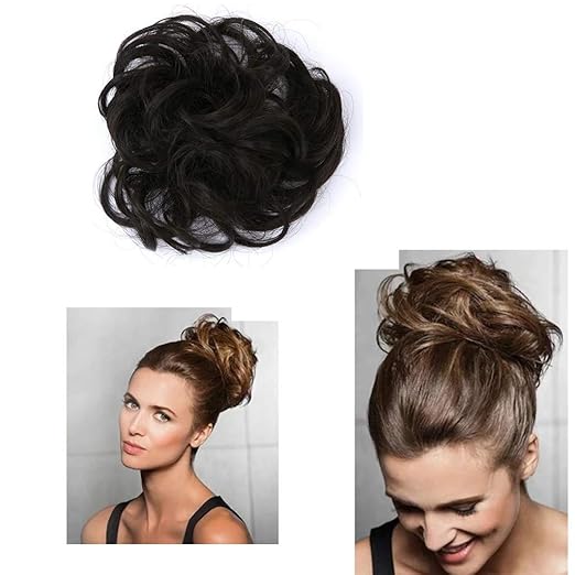 Amazon Com Hair Bun Extensions Wavy Curly Messy Donut Scrunchy