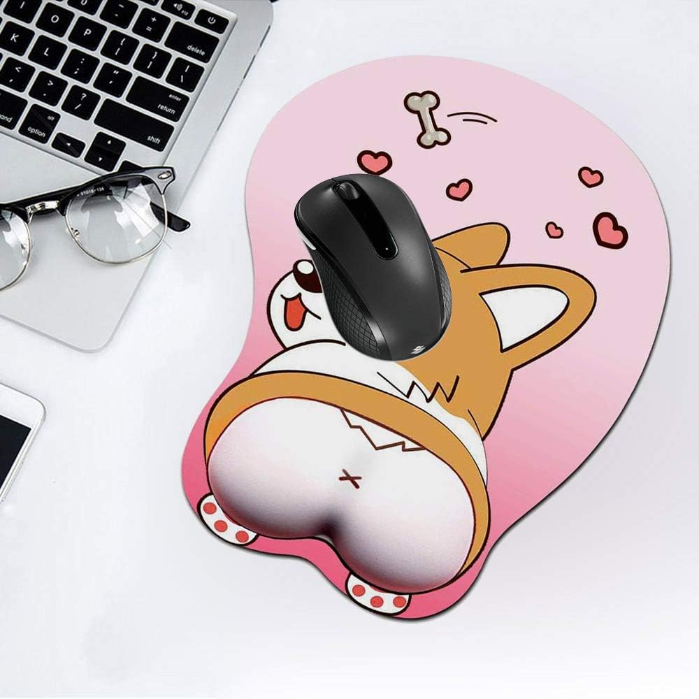3D Mouse Pad with Wrist Rest,Ergonomic Soft Silicon Gel Gaming Mousepad,Mouse Mat for PC Laptops (Pink), 260L x 215W mm - Image 5