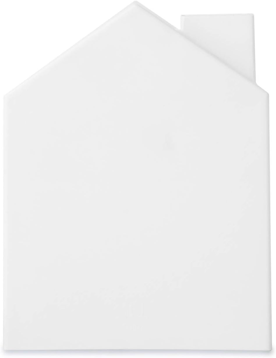 Umbra Casa Tissue Box Cover - Adorable House Shaped Square Tissue Box Holder for Bathroom, Bedroom or Office, White: Home & Kitchen