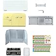 Rement Petit Sample Series Showa Retro Kitchen Approx. 8.7 x 5.7 x 3.5 inches (220 x 145 x 90 mm), PVC