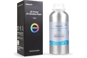 Creality 3D Printer Resin, 500g Water Washable 3D Printing Resin with Low Viscosity and Fast Printing, High Precision Resin for LCD 3D Printers (Grey)