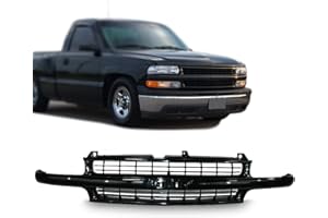 Perfit Liner Front Grille Grill Black Compatible with 1999-2002 Chevrolet Silverado 1500 2500 & 2000-2006 Tahoe Suburban 1500 2500 GM1200490 19131244
