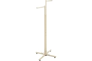 SSWBasics 2-Way Clothing Rack with Straight Arms - Boutique Ivory