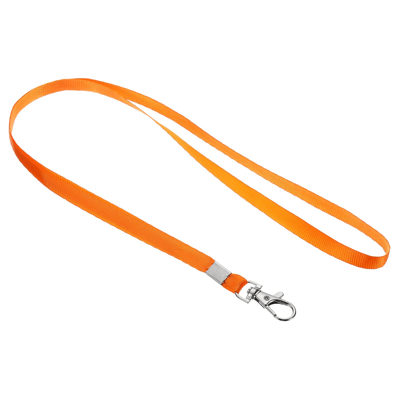 PATIKIL 17" Neck Lanyards, 20 Pack 0.4" Width Flat Strap Lanyard with Swivel Hook Clip for Name Tag Badges Holder ID Card Keys, Orange — image 1