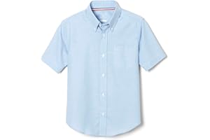 French Toast Boys' Short Sleeve Oxford Dress Shirt (Standard & Husky)