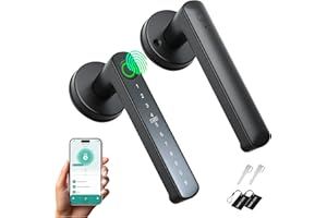 Smart Door Lock, 5-in-1 Keyless Unlocking (Fingerprint/Password/APP/Key/NFC) – Bid Farewell to Key Loss Hassles, Secure Your 