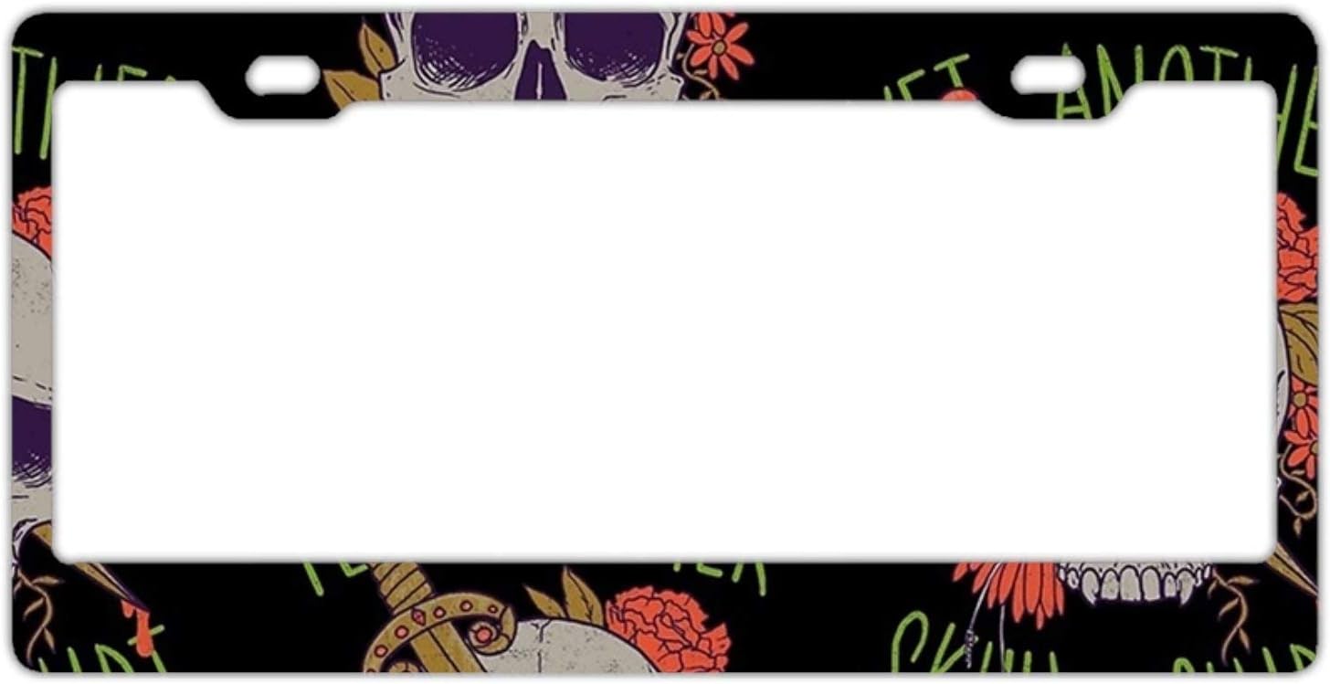 FIRSTKACO 2019 New License Plate Frame Aluminum License Plate Cover .(12x6) inch