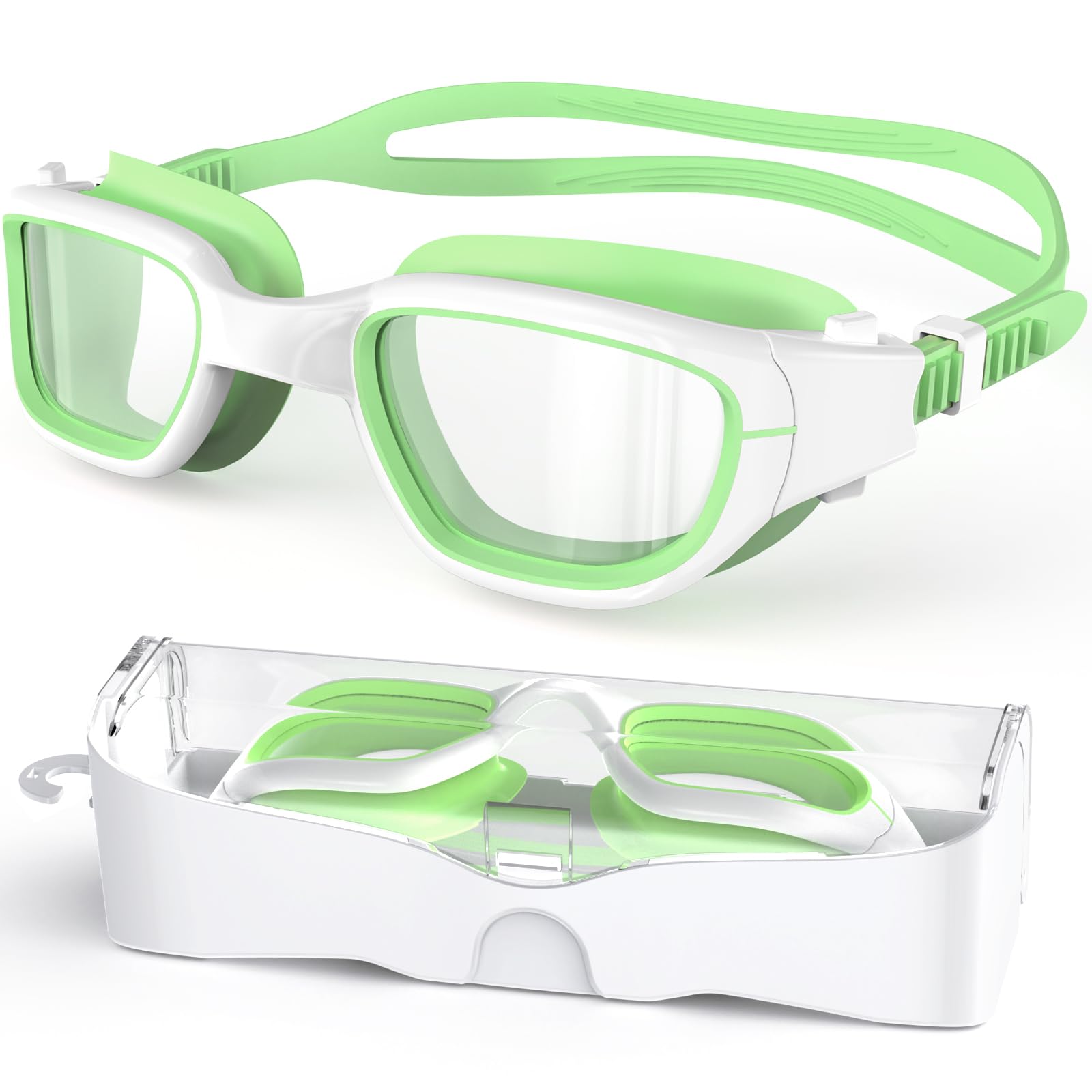 Zeligerstar Kids Swimming Goggles, Swimming Goggles for Kids 6-14, Anti Fog, UV Protection, No Leaking Wide Vision for Boys Girls