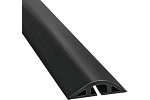Electriduct D-2 Rubber Duct Cord Cover - 36 Inch (3 Feet) Black Floor Cable Protector
