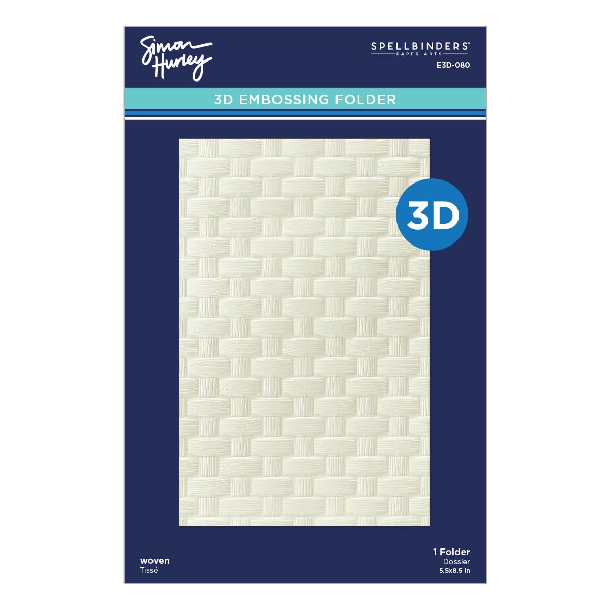 Spellbinders 3D Embossing Folder, Plastic, One
