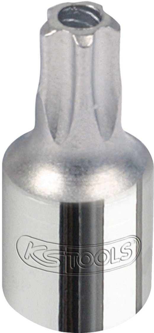 KS Tools 918.1578 1/4" CHROMEplus Bit socket five star tamperproof,TS25