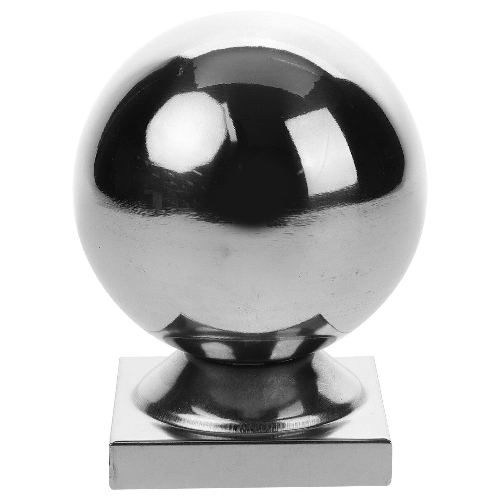 ARTIBETTER Fence Post Cap Handrail End Caps Round Post End Caps for Handrail Stair Newel Guardrail Tube Stainless Steel Stair Handrail Sealing Covers Stair Handrail Plugs Silver 60mm