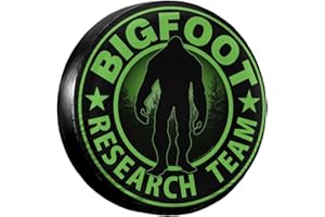 FEIONAGY Sasquatch Research Team Green Spare Tire Cover,Universal Wheel Tire Cover for Trailer, RV, SUV, Truck,Camper and Many Vehicle,Weatherproof Tire Protectors（17 inch for Diameter 31"-33"）