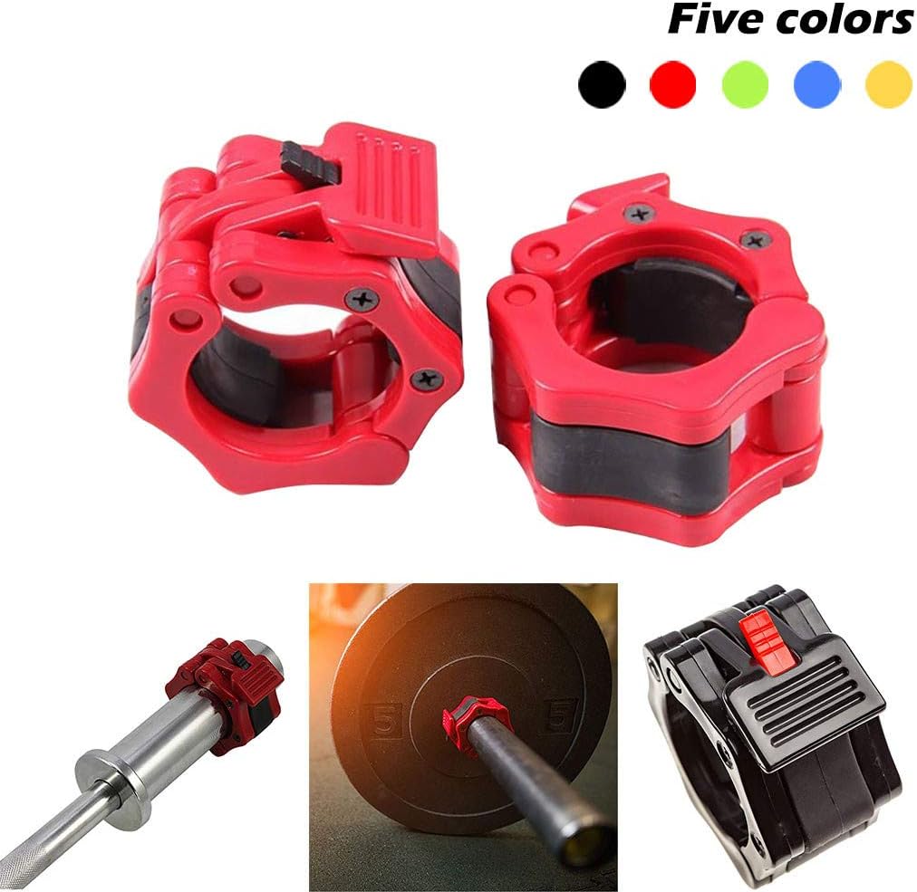 LLJEkieee Pair of 2" Inch ABS Barbell Clamp Locks Olympic Barbell Collar Locking Perfect for Cross Fit, Olympic Weightlifting, Heavy Lifting