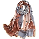 ANDANTINO 100% Mulberry Silk Long Scarf for Women Large Shawls for Headscarf and Neck- Oblong Hair Wraps with Gift Packed