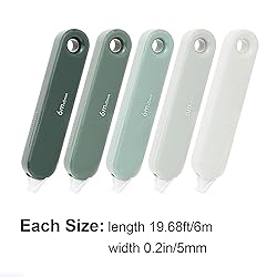 mebkmi Correction Tape, 5 PCS 98.4ft Length