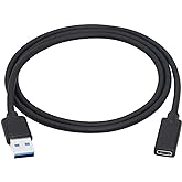 CERRXIAN USB 3.0 Type A Male to USB 3.0 Type C Female Adapter 3FT 5Gbps | USB A to USB C Female Connector Converter For U disk/Card reader/Hub/Keyboard/Mouse PC Camera Phone