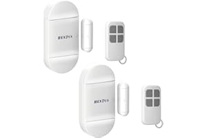 HENDUN Door Alarms When Opened for Home with Remote, 130dB Wireless Windows Apartment Security Sensor Alarm, Door Bell Chimes for Pool, Kids Safety, Sliding,(pack2)