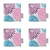 Bamboo Charcoal Air Purifying Bags (4 Pack) 200g Activated Bamboo Odor Eliminator Pack in Floral Design, Bamboo Charcoal Deodorizer Bags for Car, Closet, Bathroom and More, Charcoal Odor Deodorizers