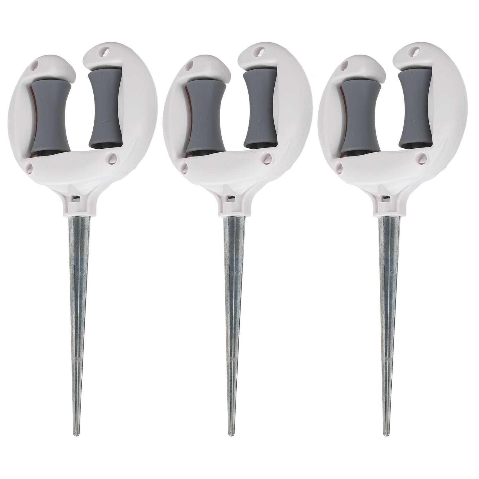 3Pcs Garden Hose Guide Stake Holders, Top Roller Lawn Hose Support Spike Plant Saver Tools for Garden Lawn Yard