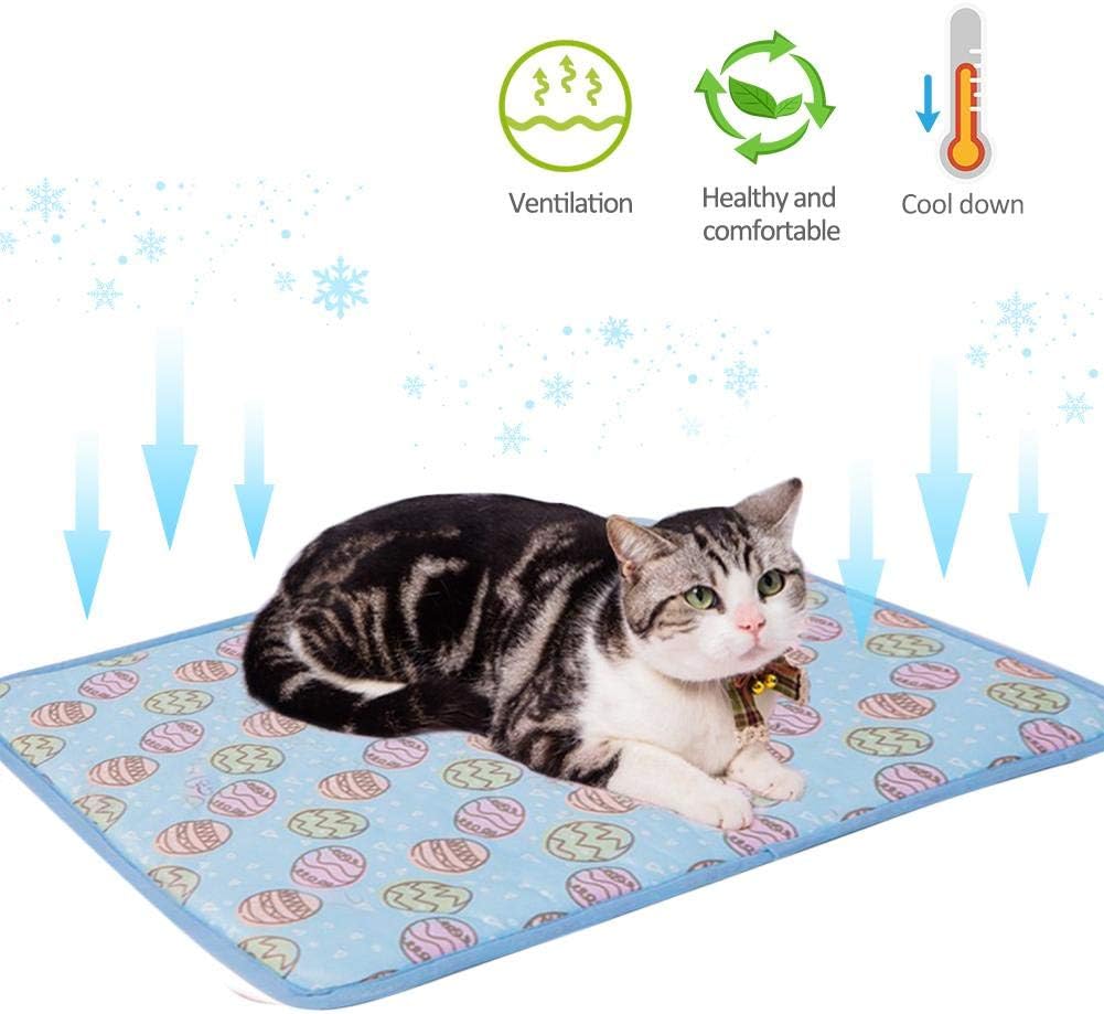 perfecthome Pet Cat Ice Pad Summer Cool Pad Cold Sense Ice Silk Kennel