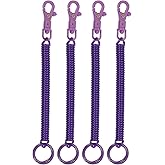 PATIKIL Retractable Coil Springs Keychain, Anti-lost Key Chain Lanyard Cord with Plastic Lobster Clasp Keyring for Keys