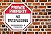 Private Property No Trespassing Sign, 12x12 Rust Free Aluminum, for Indoor or Outdoor Use - by ARMO