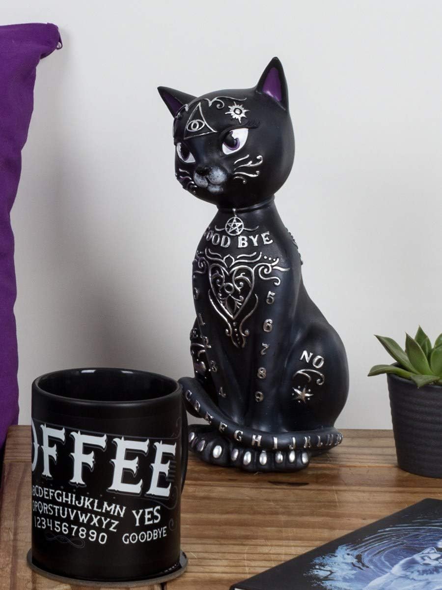 Nemesis Now Mystic Kitty Figurine 26cm, Resin, Black, Spirit Board Cat, Baroque Design Planchette, Cast in the Finest Resin - Image 5