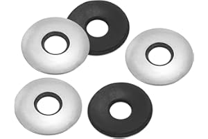 PATIKIL 304 Stainless Steel EPDM Bonded Sealing Washers, 10 Pieces 3/8"x1" Neoprene Rubber Washers Bonded Sealing Gasket for Marine Roof Bolt Supply