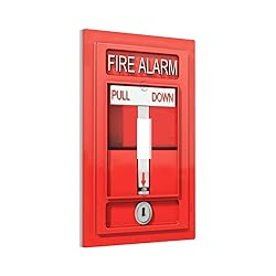 Fire Alarm 1 Gang Light Switch Plate Cover Single