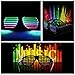 Kicsto Rechargeable Slotted Shutter Light up LED Flash Glasses, Black