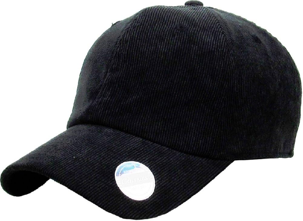 black corduroy hat
