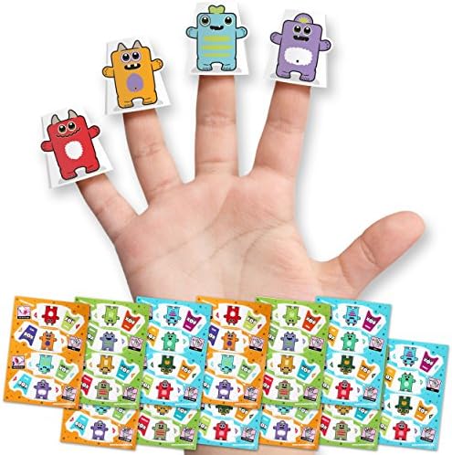 Box Buddies Papercraft Finger Puppets - Monster Party Favors