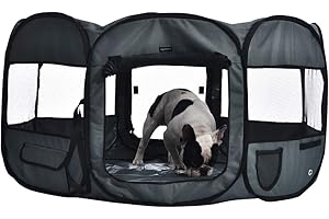 鶹 Basics Portable Soft Pet Dog Travel Playpen - 45 x 45 x 24 Inches, Grey