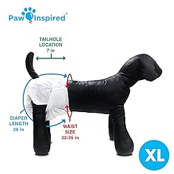 Paw Inspired 20ct Disposable Dog Diapers | Female