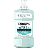 Listerine Clinical Solutions Enamel Repair mint oral rinse, daily anticavity fluoride mouthwash repairs tooth enamel, prevent